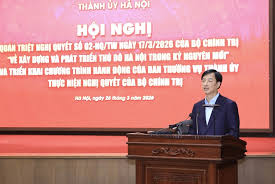 Ban hành Kế hoạch nghiên cứu, học tập, quán triệt Nghị quyết số 02-NQ/TW của Bộ Chính trị về xây dựng và phát triển Thủ đô trong kỷ nguyên mới