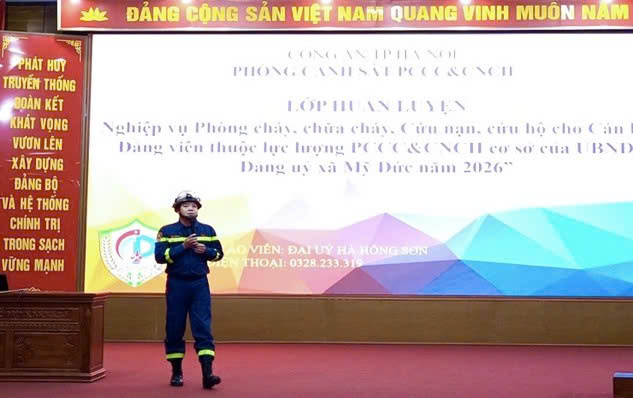 Đội Chữa cháy và Cứu nạn cứu hộ khu vực số 35: Tăng cường huấn luyện, trang bị kỹ năng PCCC&CNCH cho cán bộ, học viên