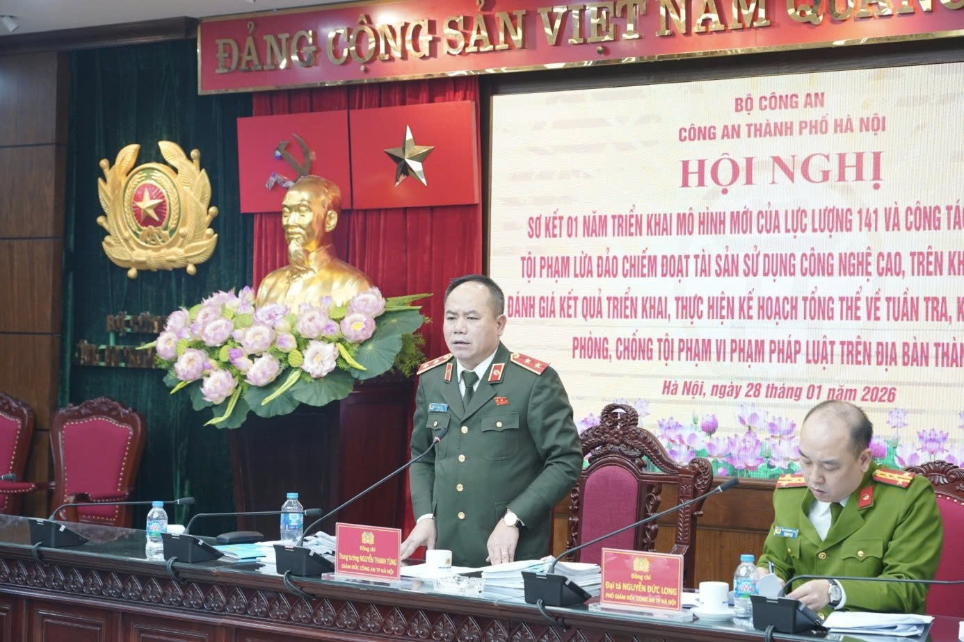Công an thành phố Hà Nội: Nâng cao hiệu quả lực lượng 141, siết chặt kiểm soát tội phạm trên không gian mạng và ban đêm