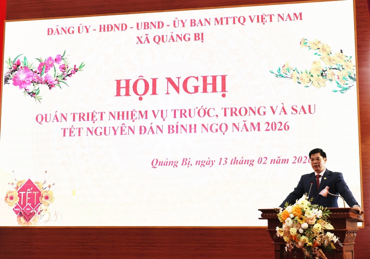 Đảng ủy xã Quảng Bị quán triệt Nghị quyết Đại hội XIV của Đảng, xác định nhiệm vụ trọng tâm dịp Tết Bính Ngọ 2026