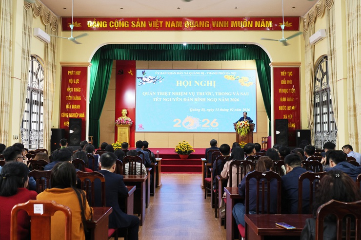 UBND xã Quảng Bị triển khai nhiệm vụ trọng tâm dịp Tết Bính Ngọ 2026, siết kỷ luật, bảo đảm phục vụ Nhân dân