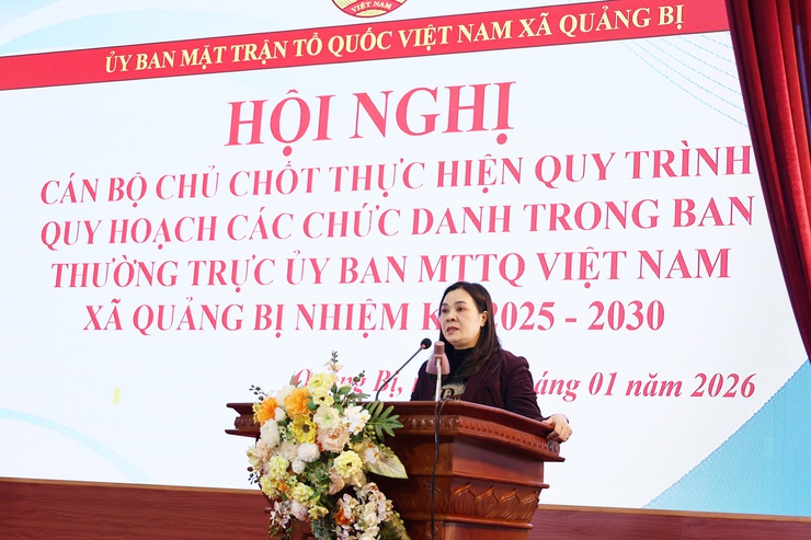 Xã Quảng Bị kiện toàn quy hoạch cán bộ MTTQ, triển khai nhiệm vụ trọng tâm năm 2026