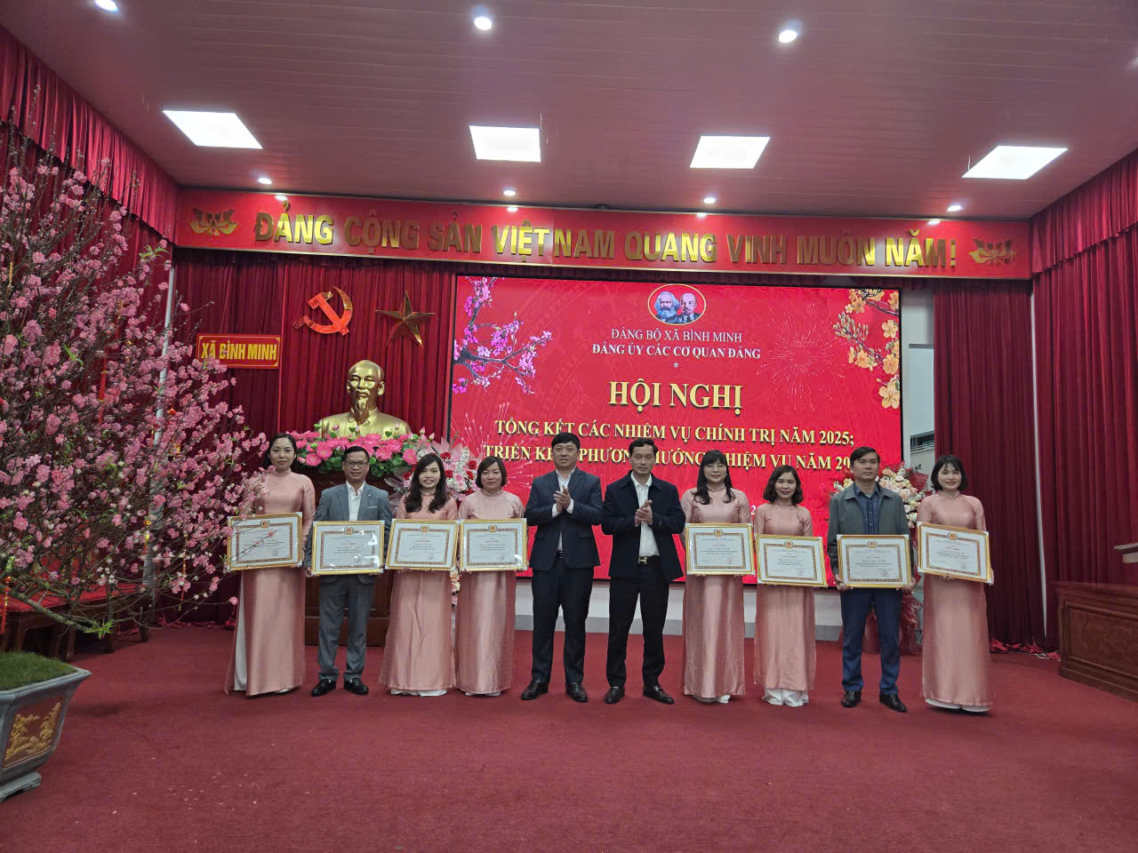 Xã Bình Minh: Nâng cao chất lượng tham mưu, siết chặt kỷ cương, quyết tâm hoàn thành toàn diện nhiệm vụ chính trị năm 2026