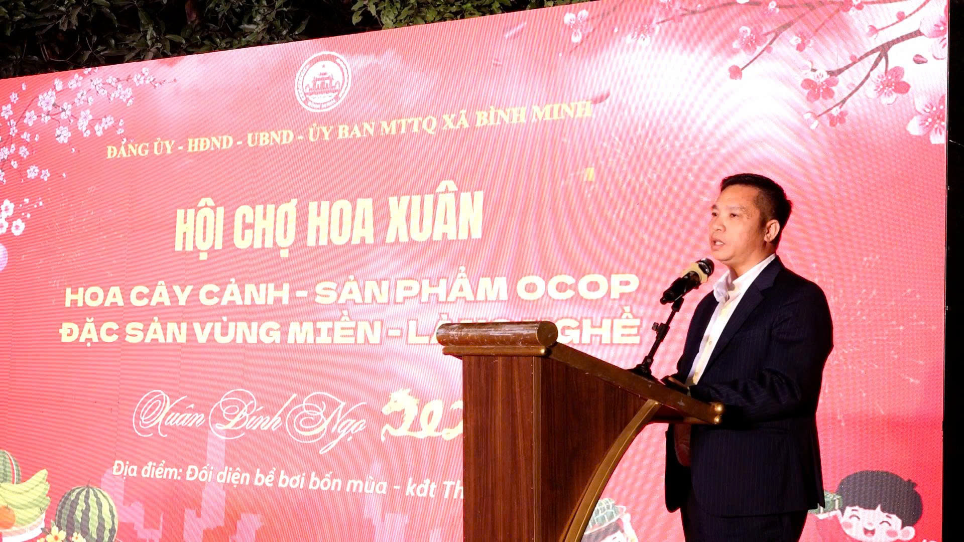 Xã Bình Minh khai mạc Chợ Hoa Xuân Bính Ngọ 2026, tạo điểm nhấn văn hóa thương mại phục vụ nhân dân đón Tết