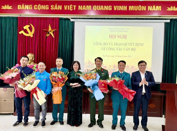 Xã Đại Thanh: Công bố quyết định bổ nhiệm Chỉ huy trưởng Ban Chỉ huy Quân sự, kiện toàn lực lượng quân sự cơ sở