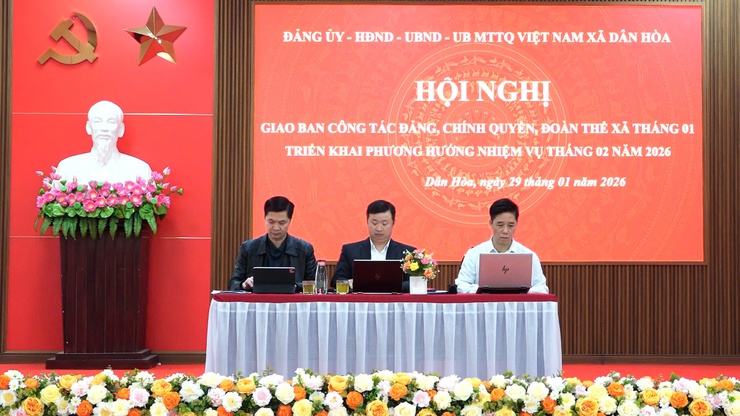 Xã Dân Hòa giao ban đầu năm 2026: Tăng tốc nhiệm vụ chính trị, siết chặt điều hành ngay từ tháng đầu năm