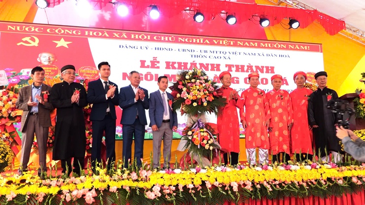 Miếu làng Cao Xá, xã Dân Hòa khánh thành sau trùng tu, gìn giữ giá trị di sản thế kỷ XV