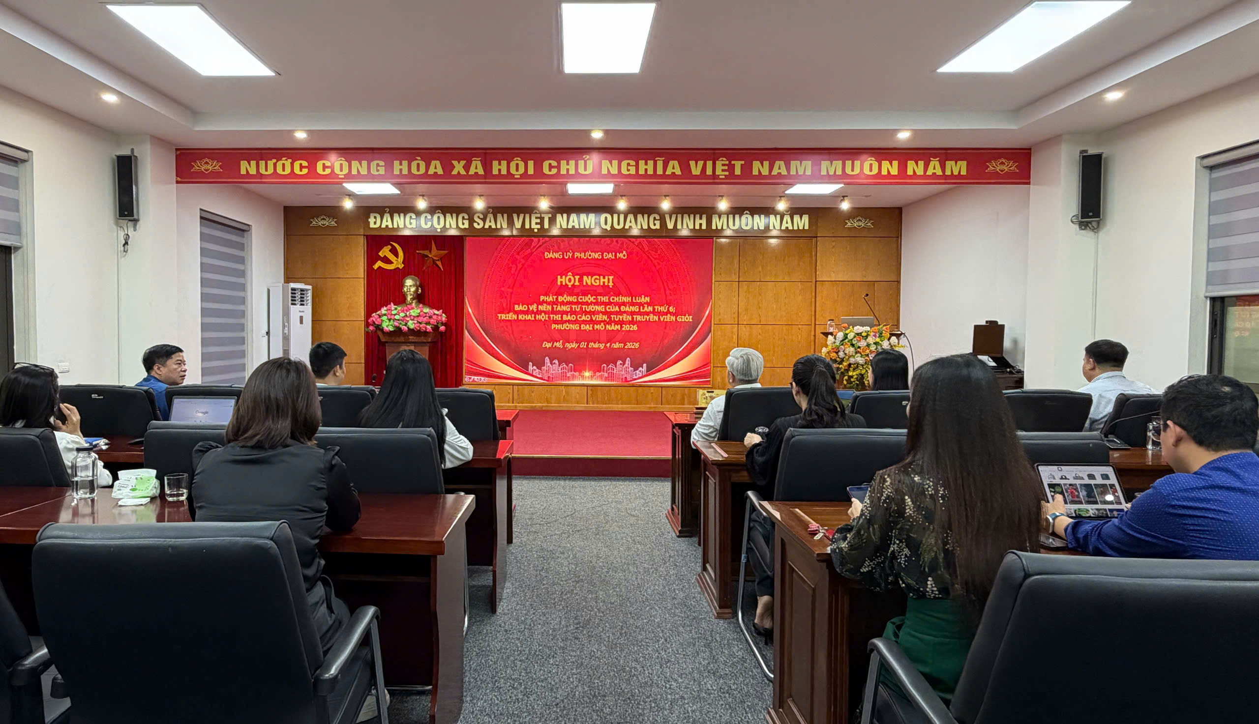 Phường Đại Mỗ phát động đồng thời hai cuộc thi lớn, tạo đợt sinh hoạt chính trị sâu rộng năm 2026