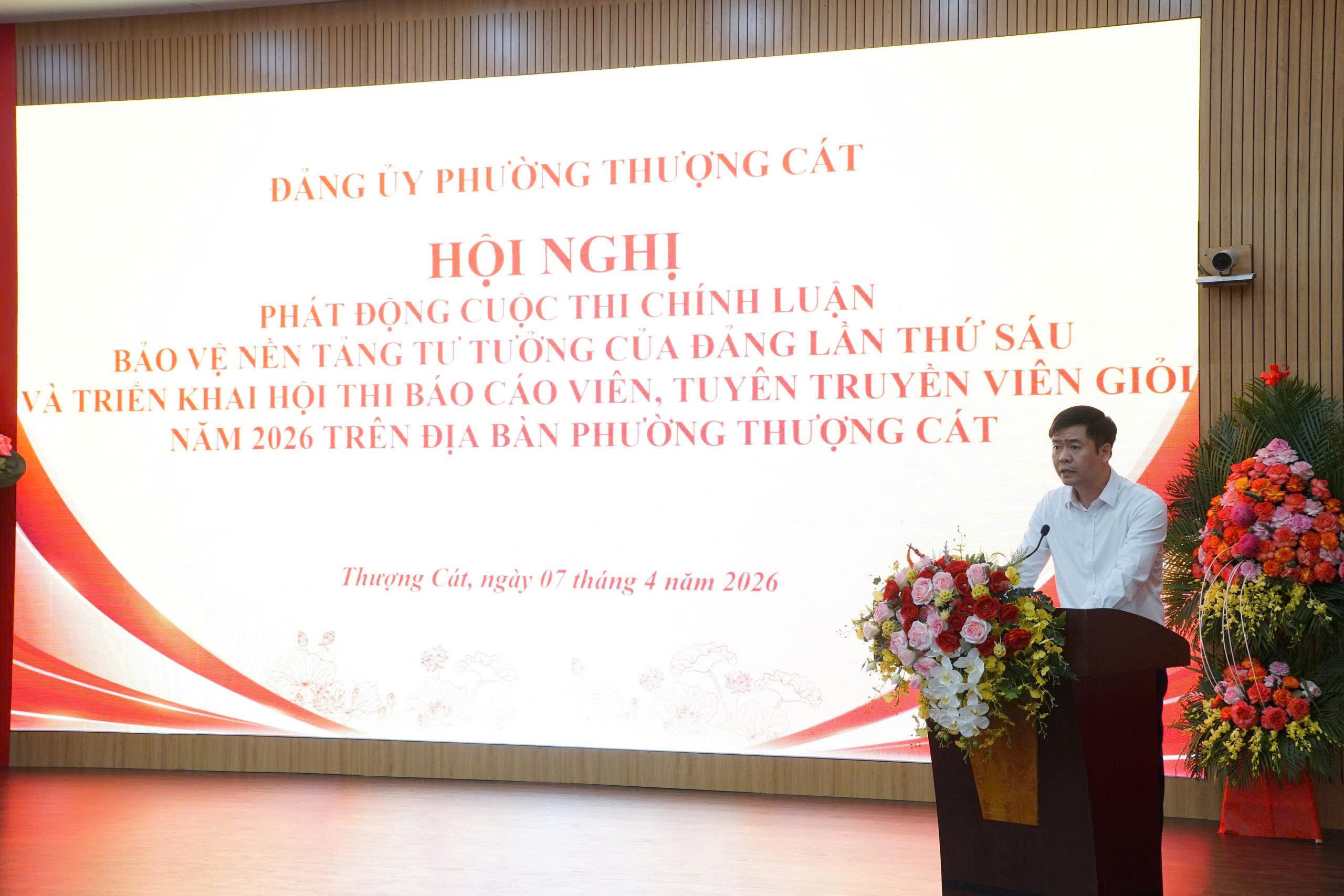 Phường Thượng Cát triển khai đồng bộ Cuộc thi chính luận và Hội thi báo cáo viên 2026, tạo đợt sinh hoạt chính trị sâu rộng