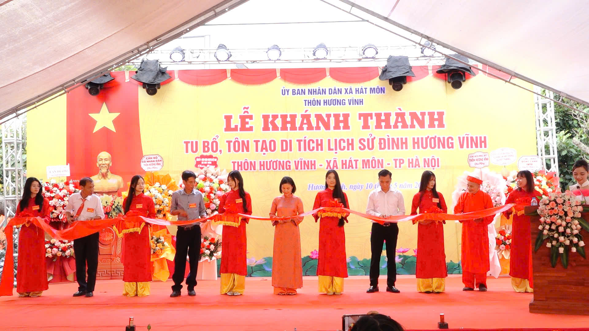 Khánh thành công trình tu bổ, tôn tạo đình Hương Vĩnh - xã Hát Môn