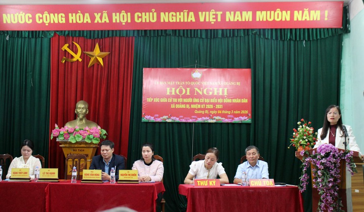 Xã Quảng Bị: Ứng cử viên HĐND đơn vị bầu cử số 5 tiếp xúc cử tri, cam kết hành động sát dân, vì dân