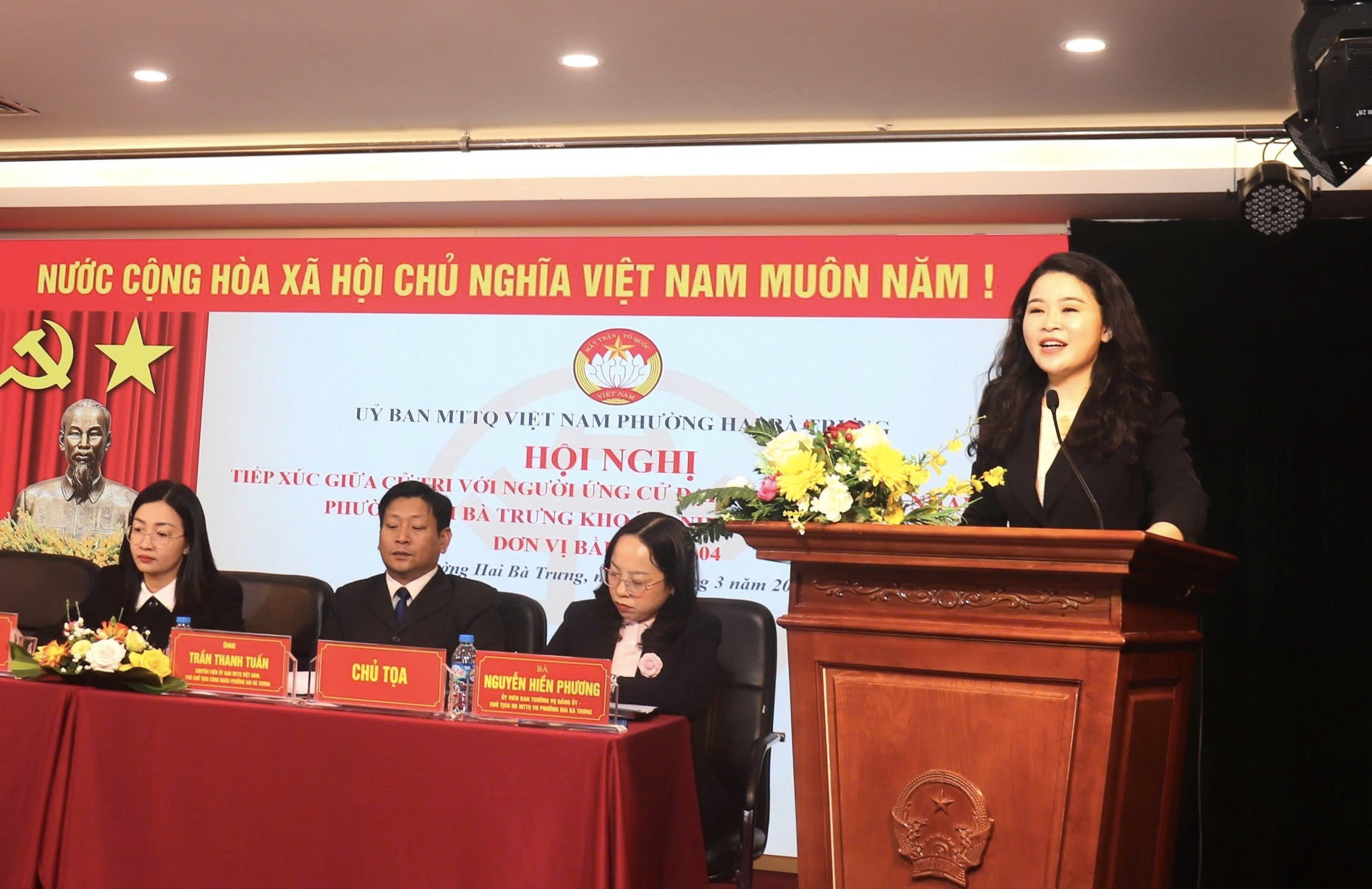 Phường Hai Bà Trưng đối thoại dân chủ, tạo đồng thuận cao tại hội nghị tiếp xúc cử tri với người ứng cử đại biểu HĐND phường khóa II