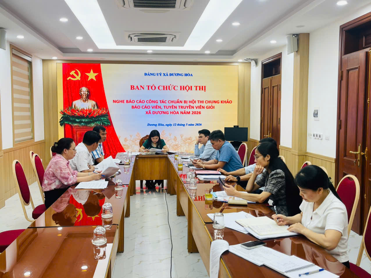 Xã Dương Hòa hoàn tất công tác chuẩn bị Chung khảo Hội thi Báo cáo viên, Tuyên truyền viên giỏi năm 2026