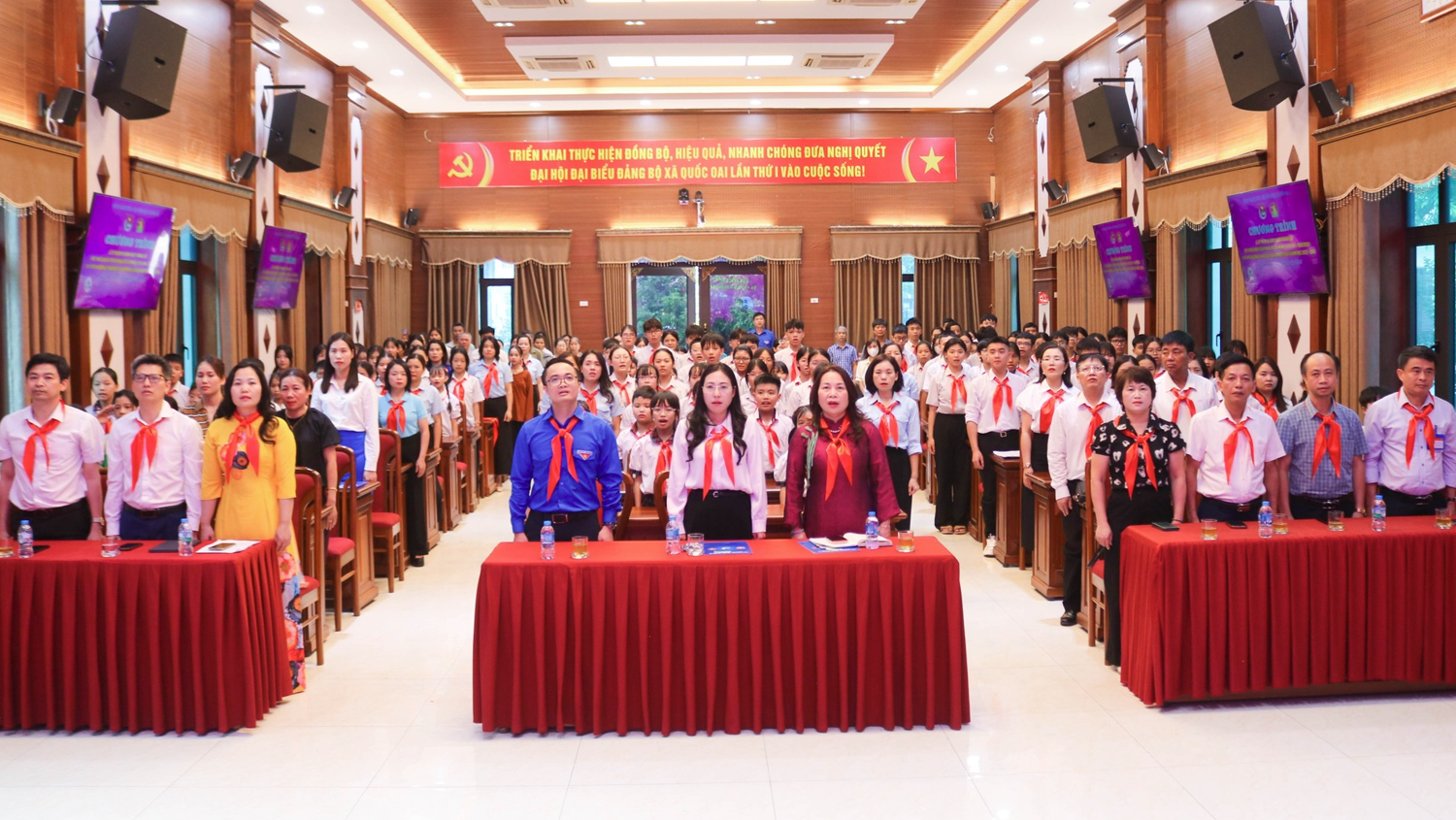 Xã Quốc Oai tuyên dương 85 đội viên tiêu biểu nhân kỷ niệm 85 năm thành lập Đội TNTP Hồ Chí Minh