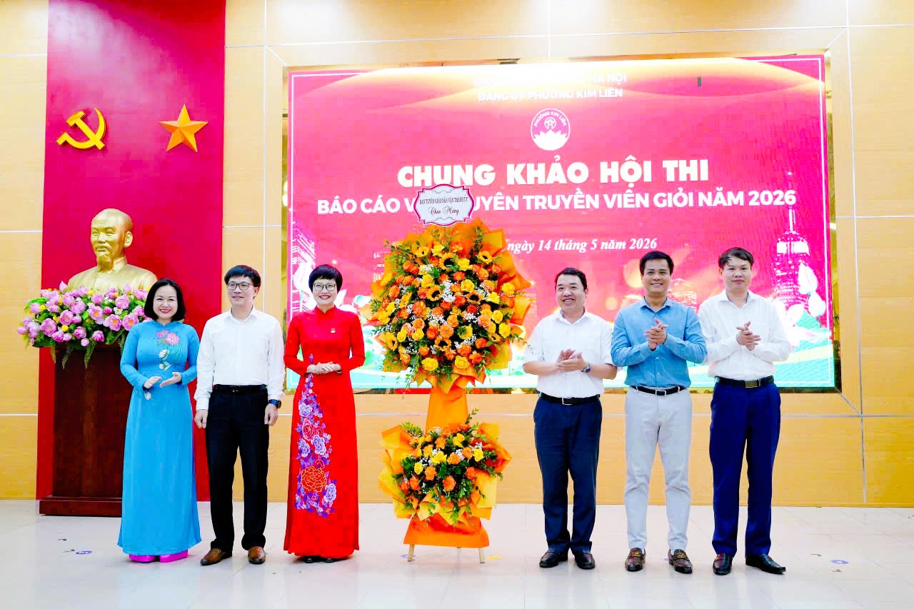 Phường Kim Liên lan tỏa khí thế tuyên truyền từ Hội thi Báo cáo viên, tuyên truyền viên giỏi năm 2026