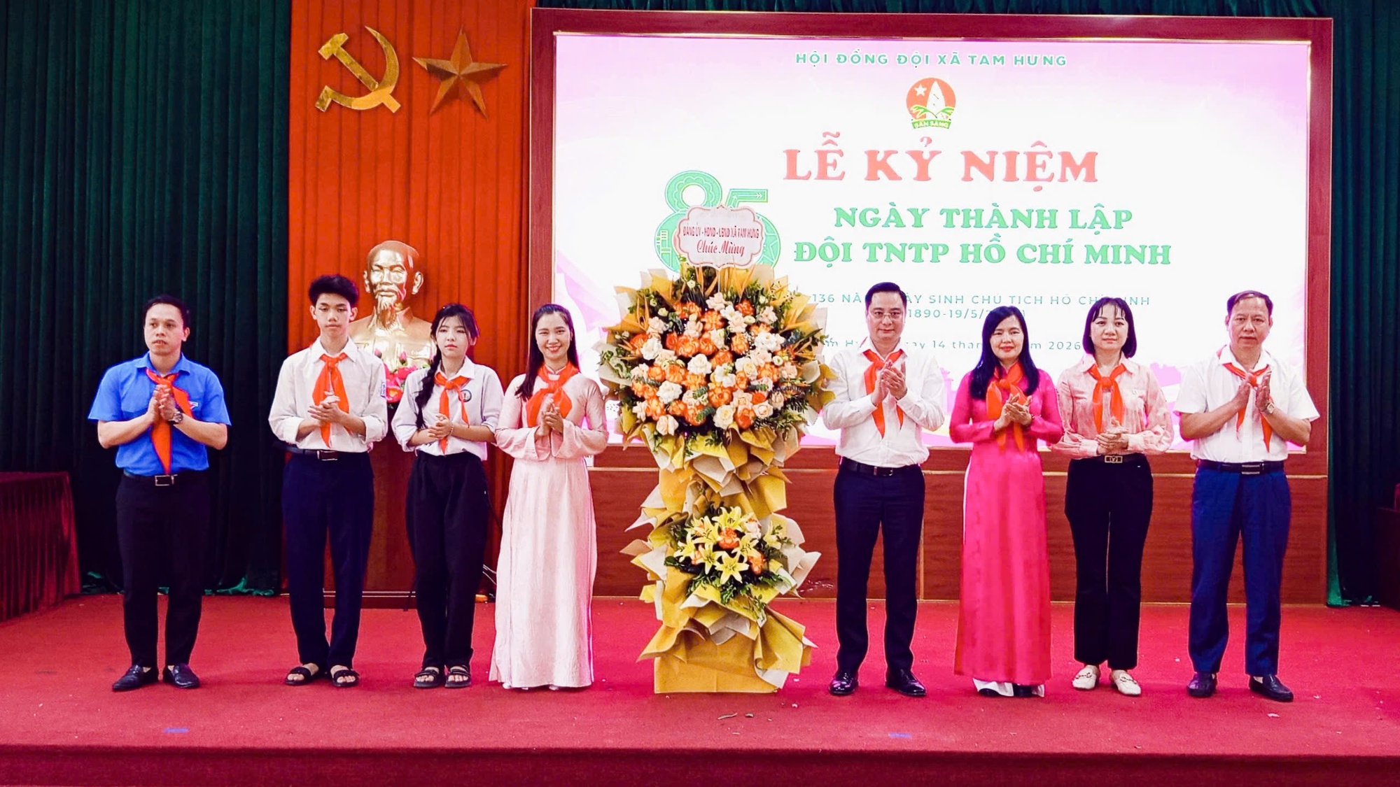 Xã Tam Hưng sôi nổi kỷ niệm 85 năm thành lập Đội Thiếu niên Tiền phong Hồ Chí Minh