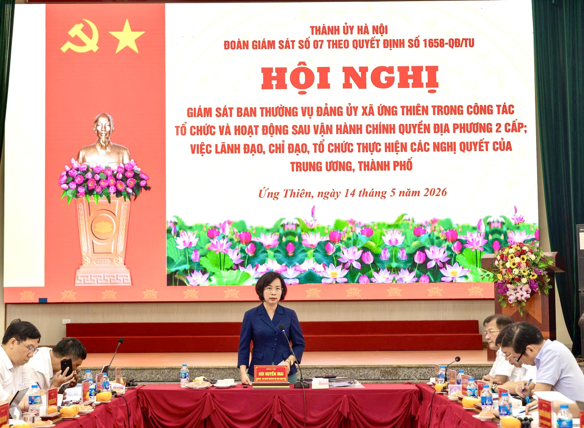 Giám sát vận hành mô hình chính quyền địa phương hai cấp tại xã Ứng Thiên