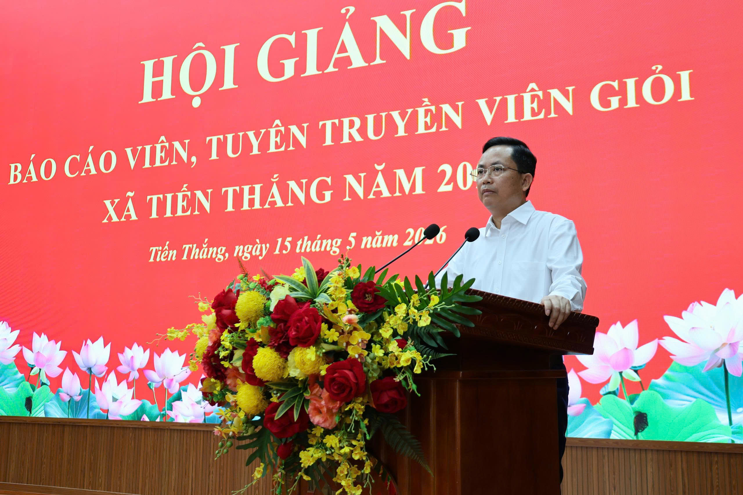 Xã Tiến Thắng nâng cao chất lượng tuyên truyền miệng qua Hội giảng Báo cáo viên, Tuyên truyền viên giỏi năm 2026