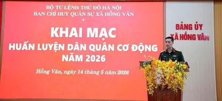 Xã Hồng Vân nâng cao chất lượng huấn luyện dân quân cơ động, sẵn sàng đáp ứng yêu cầu nhiệm vụ trong tình hình mới