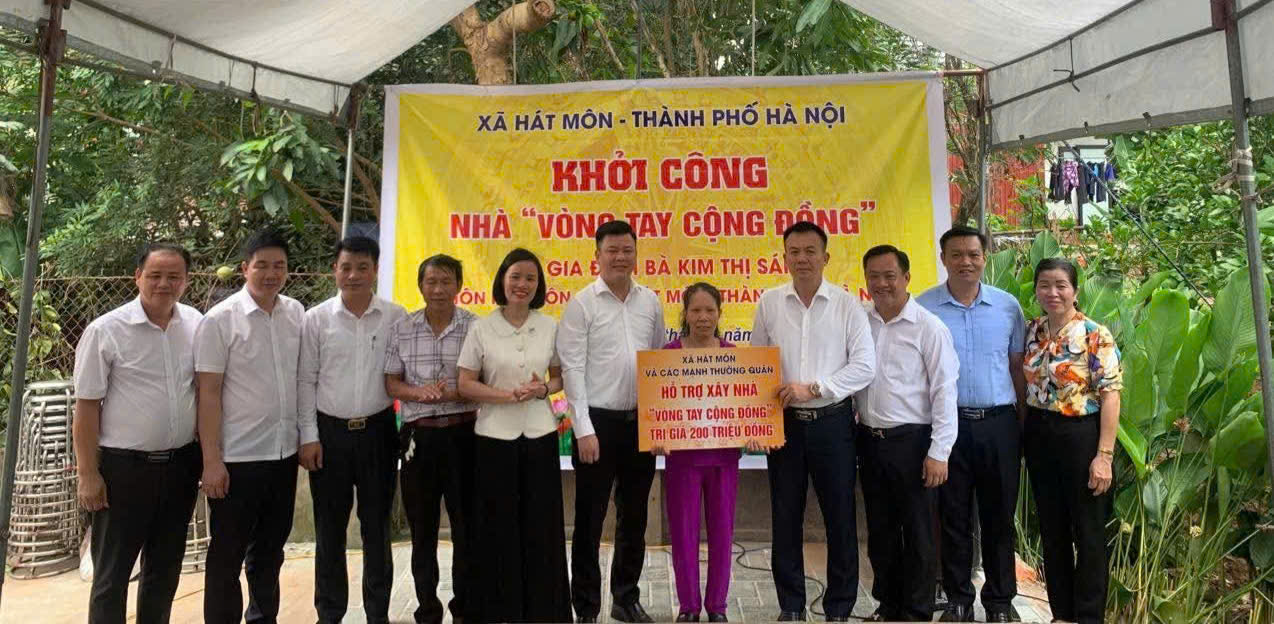 Xã Hát Môn khởi công xây dựng Nhà “Vòng tay cộng đồng”, lan tỏa tinh thần sẻ chia vì người khó khăn