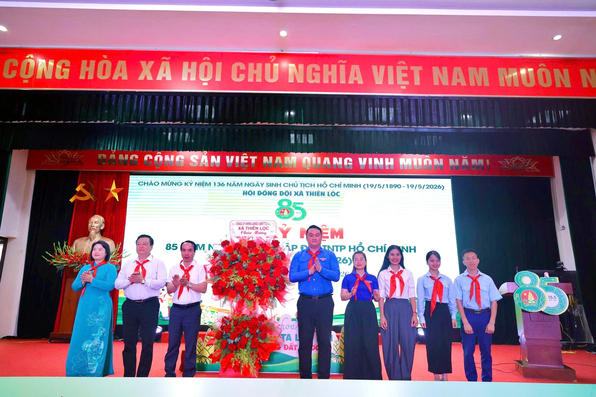 Xã Thiên Lộc lan tỏa khí thế thi đua trong thiếu nhi qua Lễ kỷ niệm 85 năm thành lập Đội TNTP Hồ Chí Minh