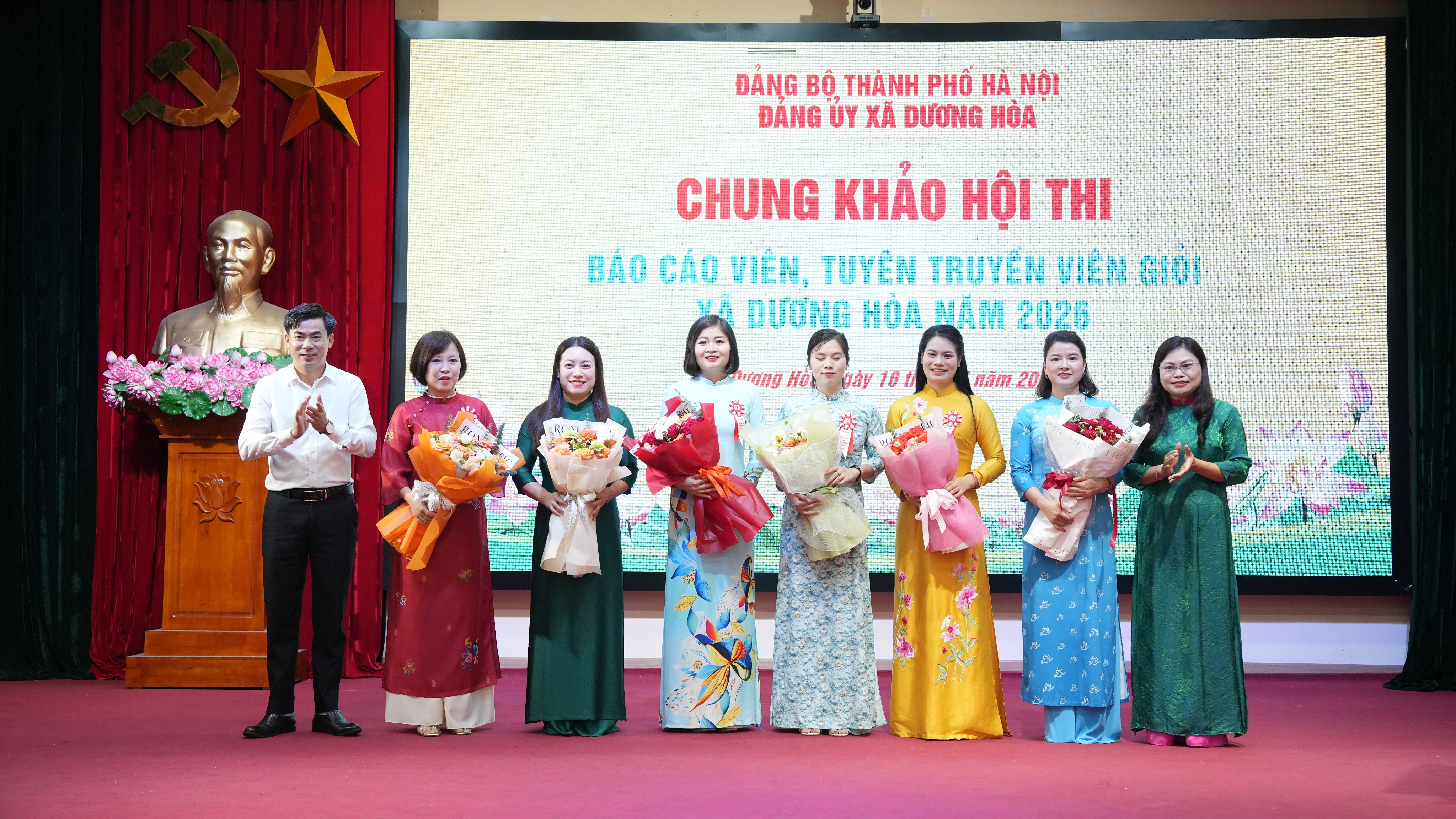 Xã Dương Hòa lan tỏa khí thế đổi mới công tác tuyên truyền qua Hội thi báo cáo viên, tuyên truyền viên giỏi năm 2026