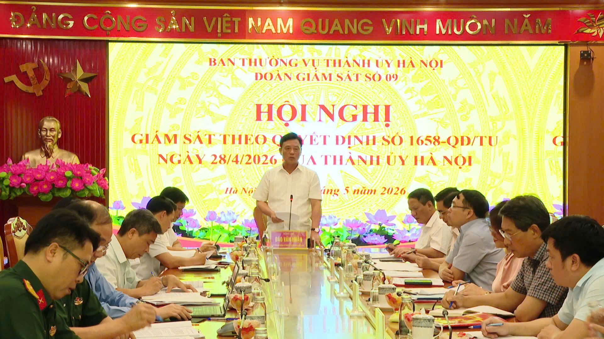 Đoàn giám sát số 09 của Ban Thường vụ Thành ủy làm việc với Đảng ủy xã Thanh Trì