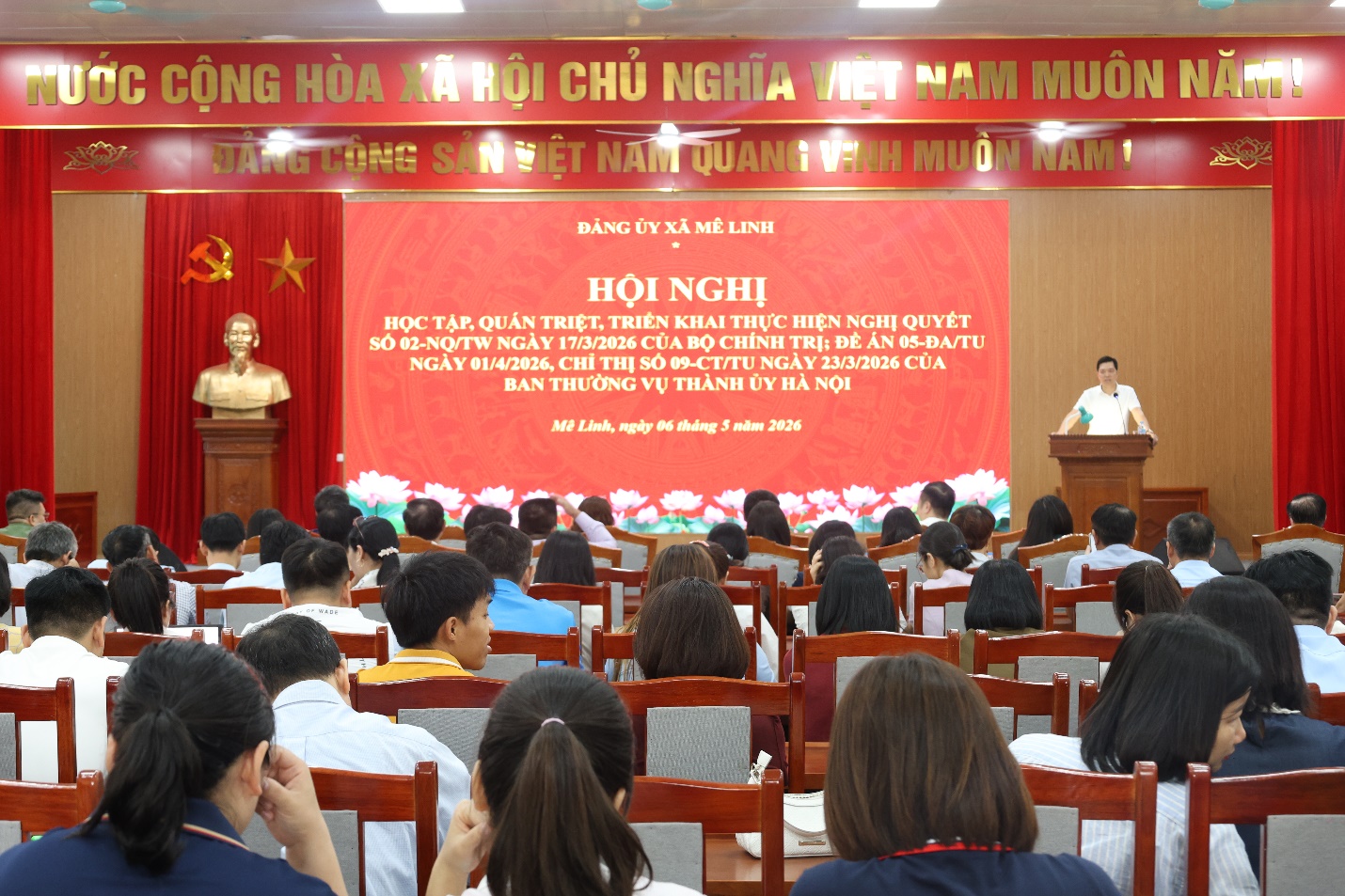 Xã Mê Linh quán triệt sâu rộng Nghị quyết số 02-NQ/TW, siết chặt kỷ luật công vụ trong giai đoạn phát triển mới