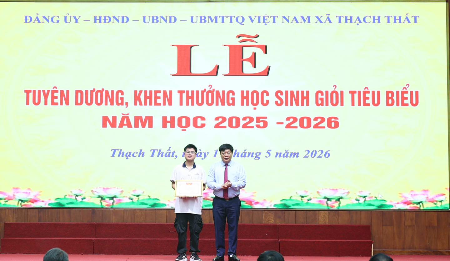 Xã Thạch Thất tuyên dương 209 học sinh giỏi tiêu biểu, lan tỏa khát vọng học tập trong giai đoạn phát triển mới