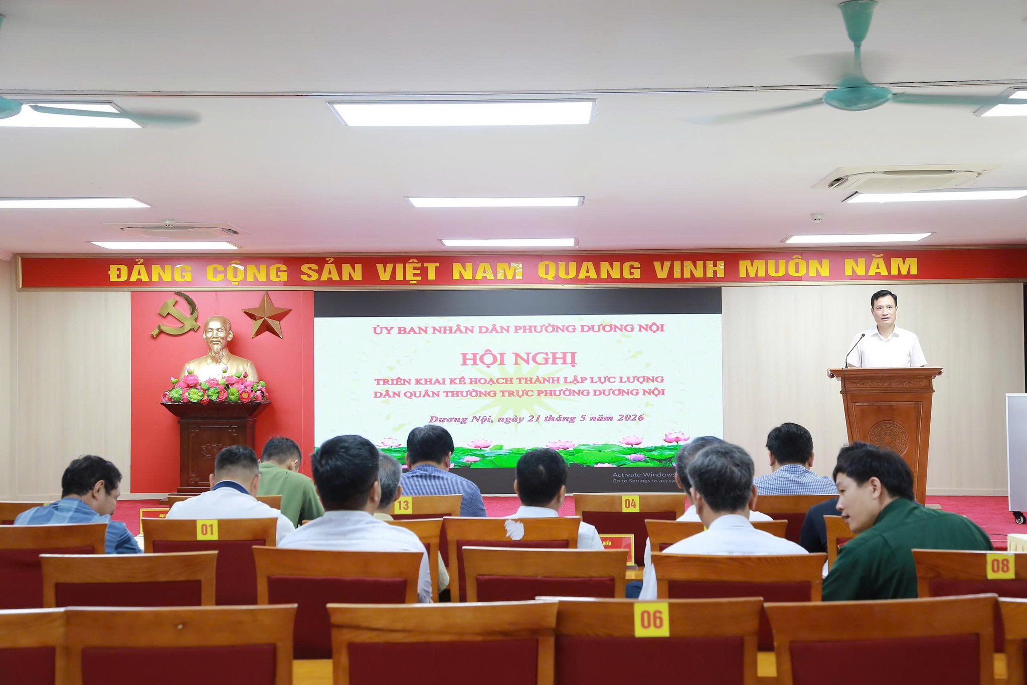 Phường Dương Nội thành lập Tiểu đội Dân quân thường trực, tăng cường năng lực giữ vững an ninh cơ sở