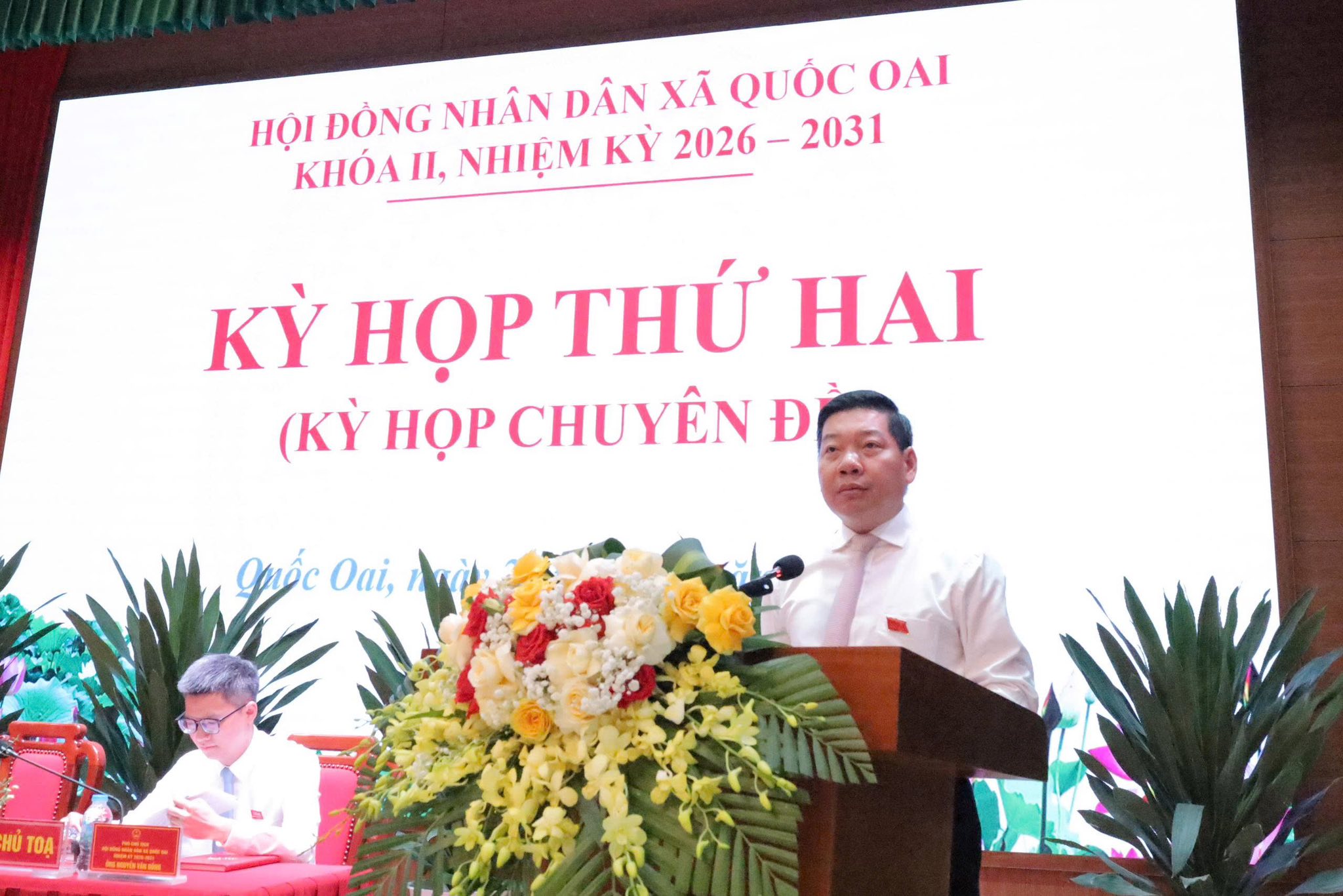 HĐND xã Quốc Oai thông qua nhiều mục tiêu phát triển giai đoạn 2026-2030, kiện toàn nhân sự UBND xã