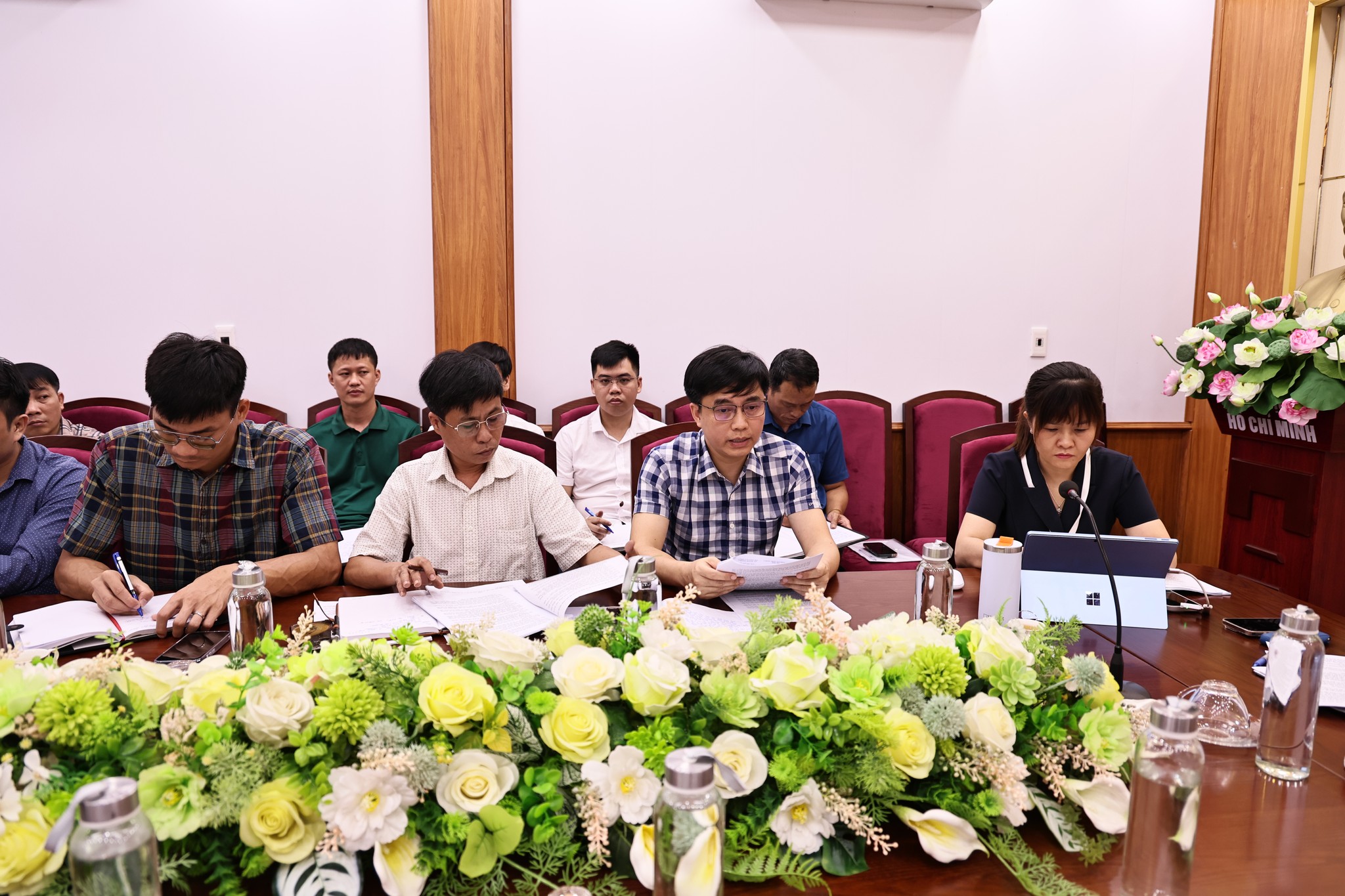 Đảng ủy xã Hoà Xá làm việc với phòng Kinh tế, tập trung tháo gỡ điểm nghẽn phát triển kinh tế - xã hội