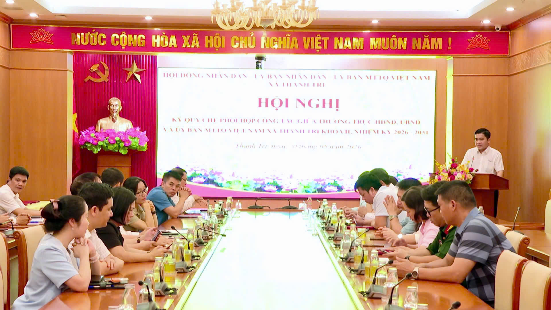 Xã Thanh Trì ký kết Quy chế phối hợp, nâng cao hiệu quả hoạt động của HĐND, UBND và Ủy ban MTTQ Việt Nam