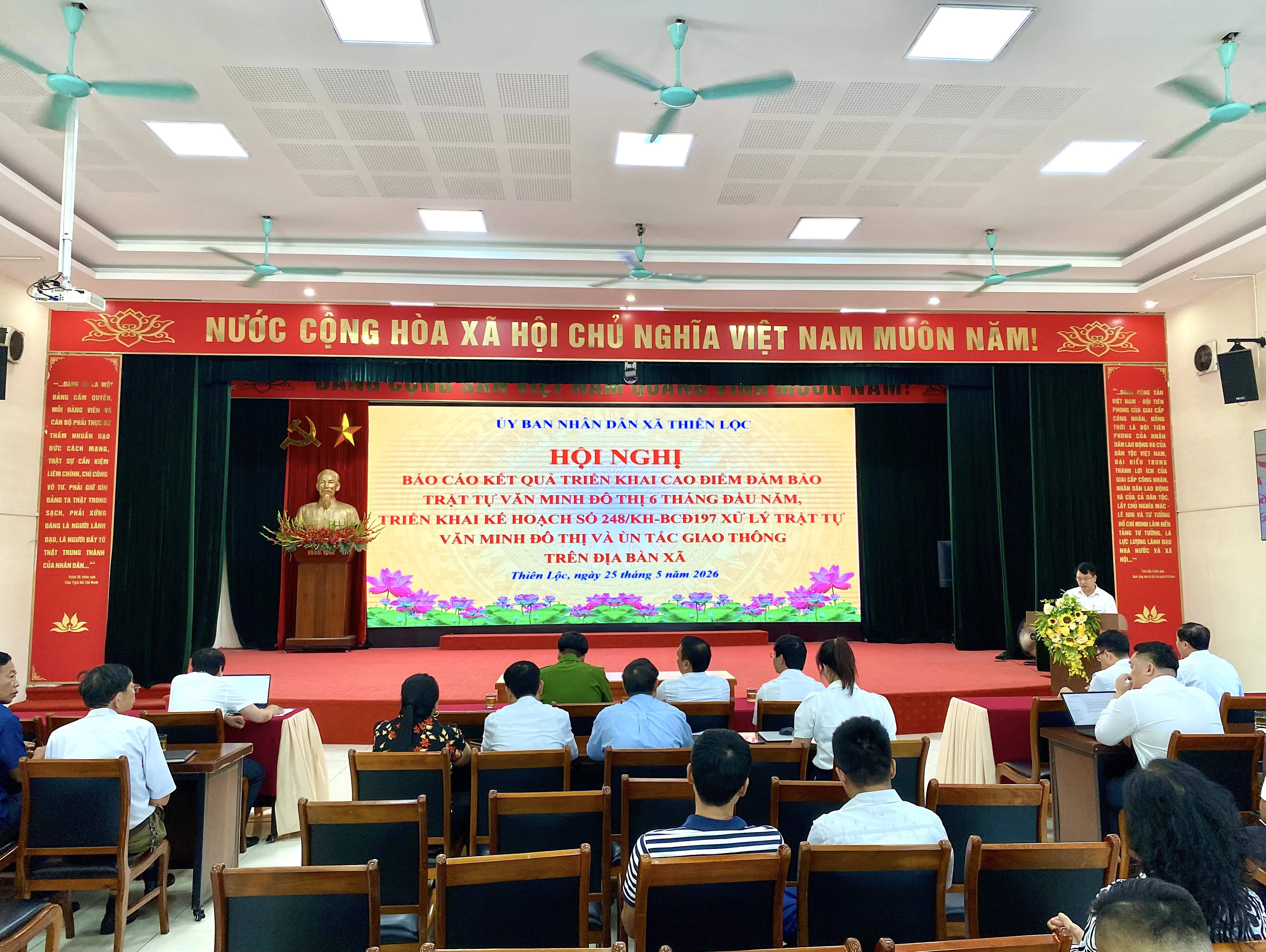 Xã Thiên Lộc tăng cường xử lý vi phạm, giữ gìn mỹ quan đô thị