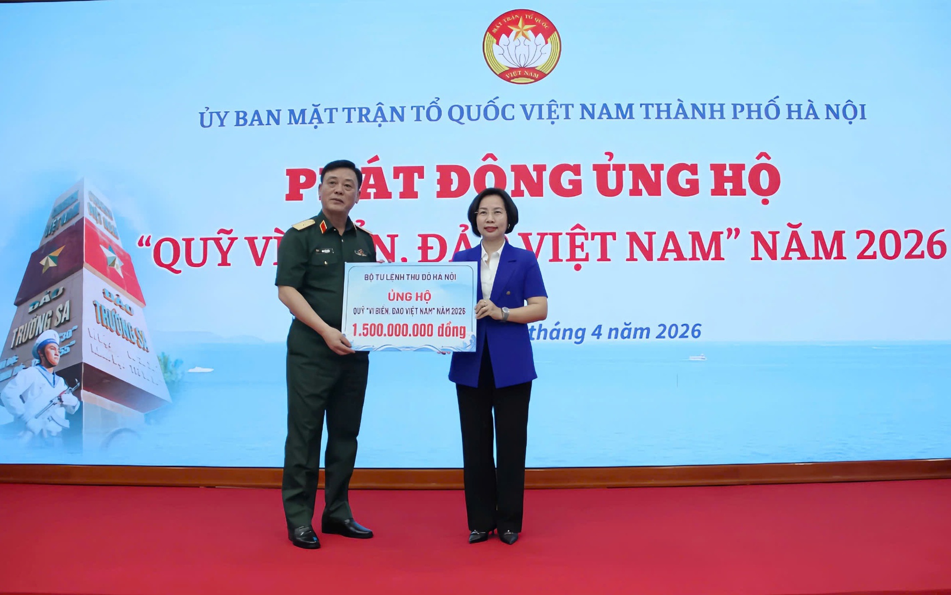 Ủy ban MTTQ Việt Nam thành phố Hà Nội phát động ủng hộ Quỹ “Vì biển, đảo Việt Nam” năm 2026