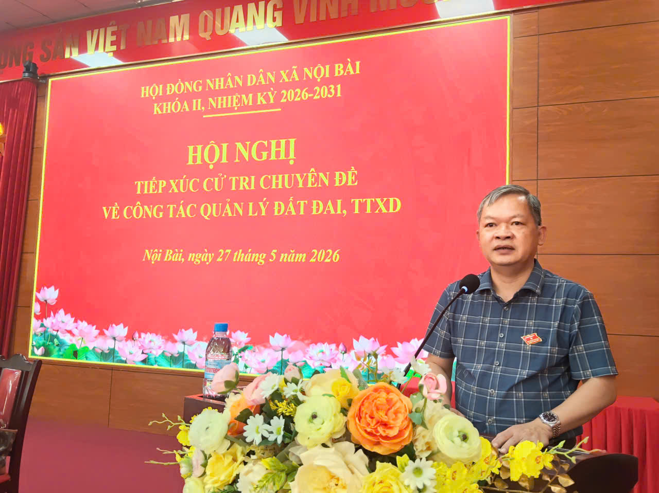 Xã Nội Bài đối thoại thẳng thắn với cử tri về quản lý đất đai, trật tự xây dựng