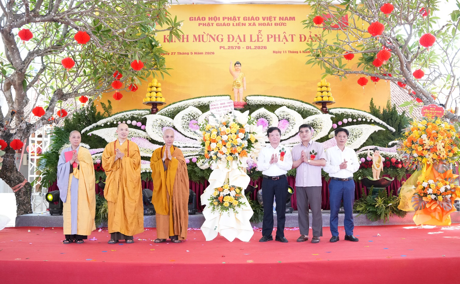 Xã Hoài Đức chúc mừng Đại lễ Phật đản Phật lịch 2570, lan tỏa tinh thần đoàn kết “tốt đời, đẹp đạo”