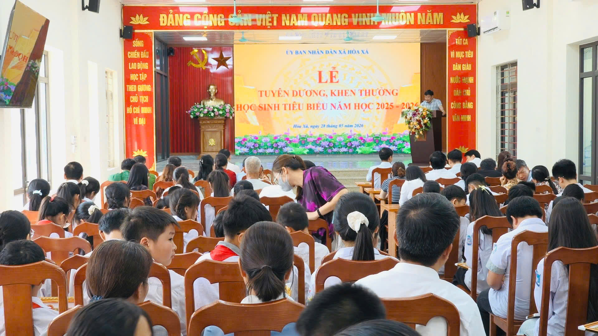 Xã Hòa Xá tuyên dương 71 học sinh tiêu biểu, lan tỏa phong trào thi đua dạy tốt - học tốt