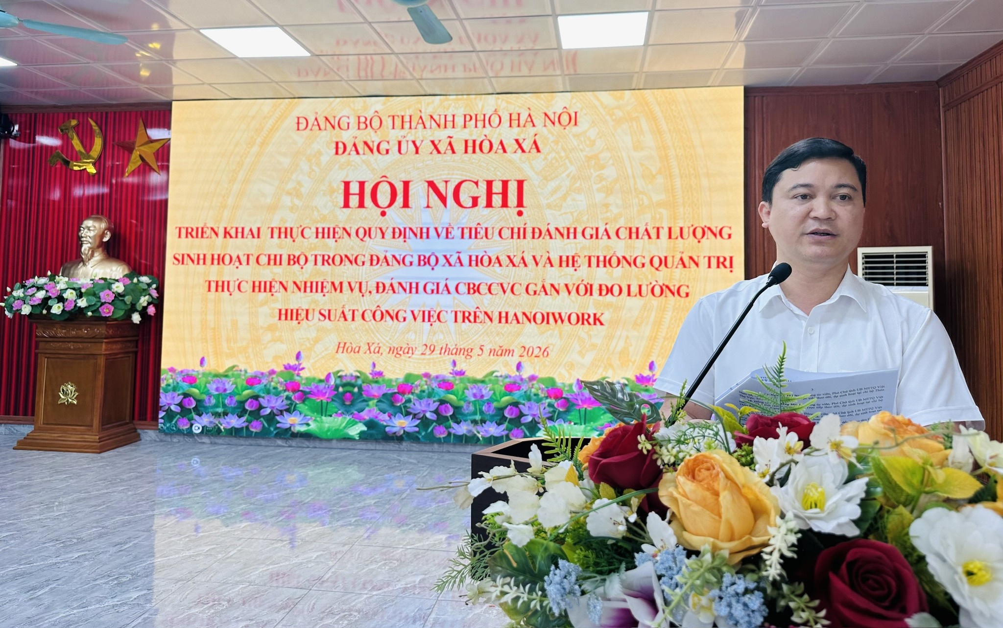 Xã Hòa Xá đổi mới đánh giá cán bộ, nâng cao chất lượng sinh hoạt chi bộ bằng nền tảng số