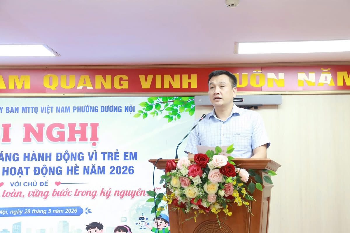 Phường Dương Nội phát động Tháng hành động vì trẻ em 2026, chung tay xây dựng môi trường an toàn trong kỷ nguyên số