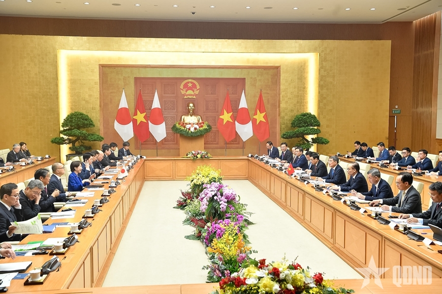 Thủ tướng Lê Minh Hưng hội đàm với Thủ tướng Nhật Bản