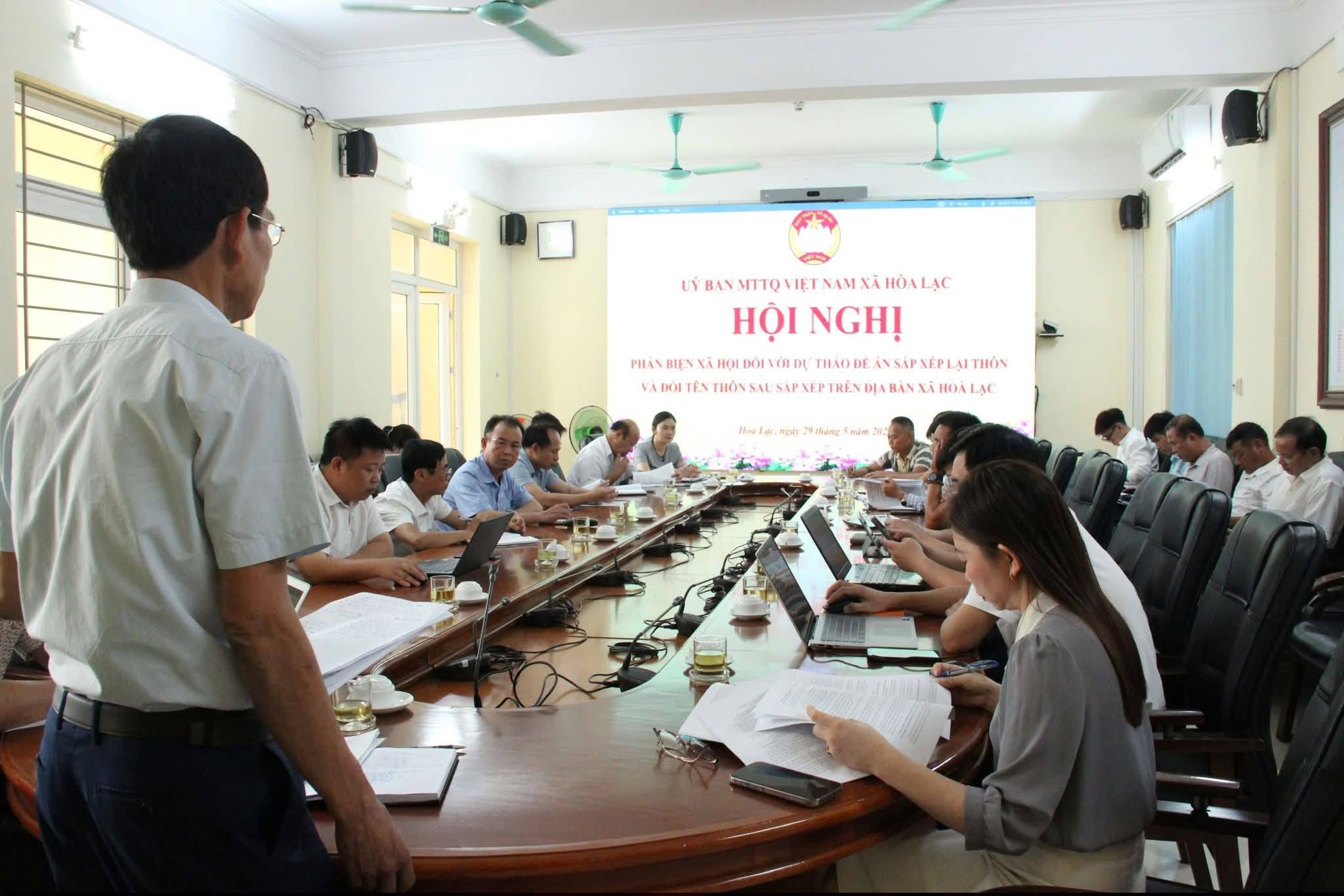 Xã Hòa Lạc lấy ý kiến phản biện xã hội, hoàn thiện phương án sắp xếp và đổi tên thôn