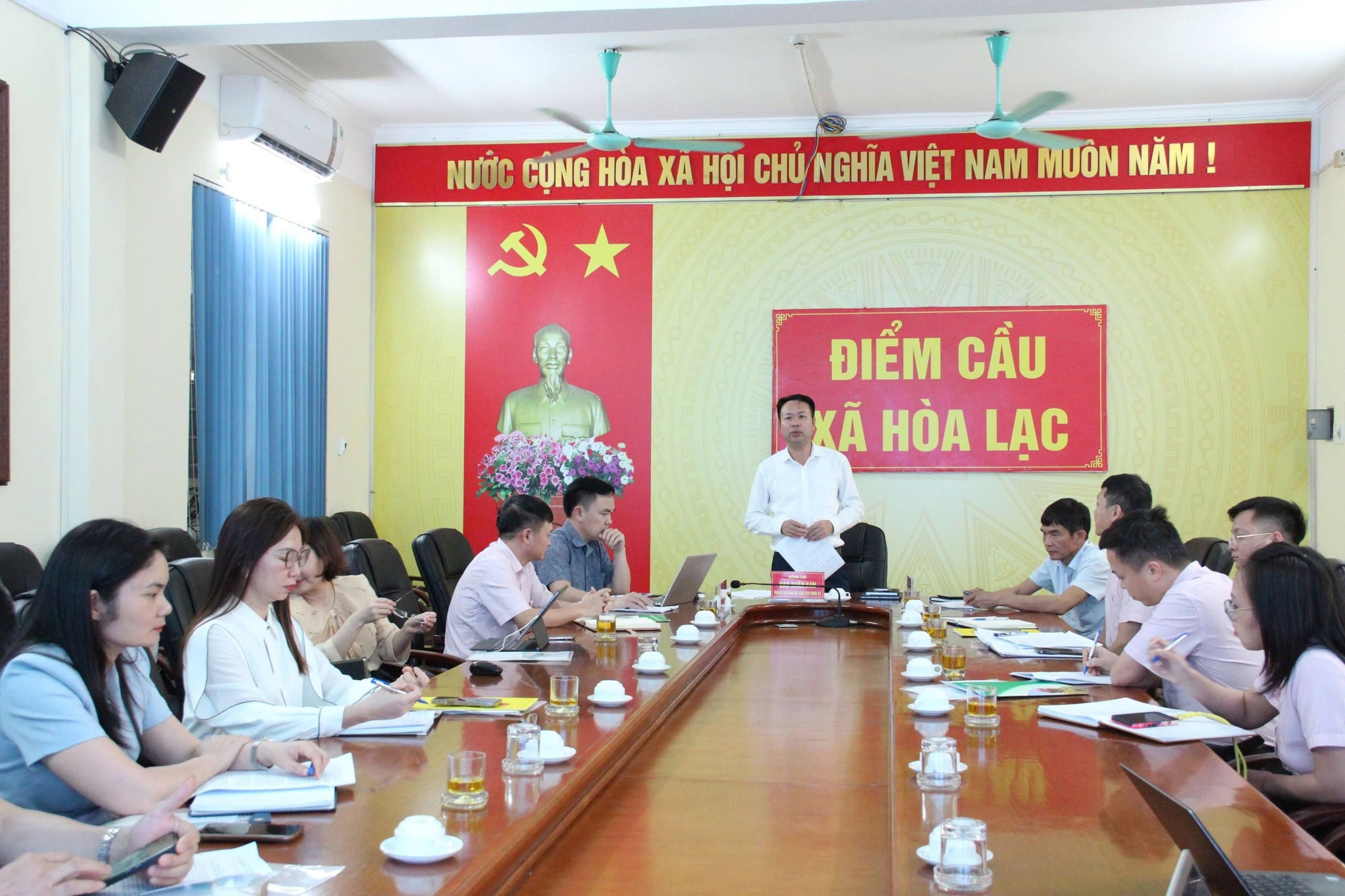 UBND xã Hòa Lạc thành lập Ban đại diện HĐQT NHCSXH: Siết chặt quản lý, đưa vốn ưu đãi đến đúng người dân
