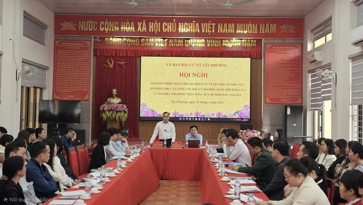 Xã Tây Phương triển khai đồng bộ các nhiệm vụ hỗ trợ khu vực bỏ phiếu trước ngày bầu cử 15-3
