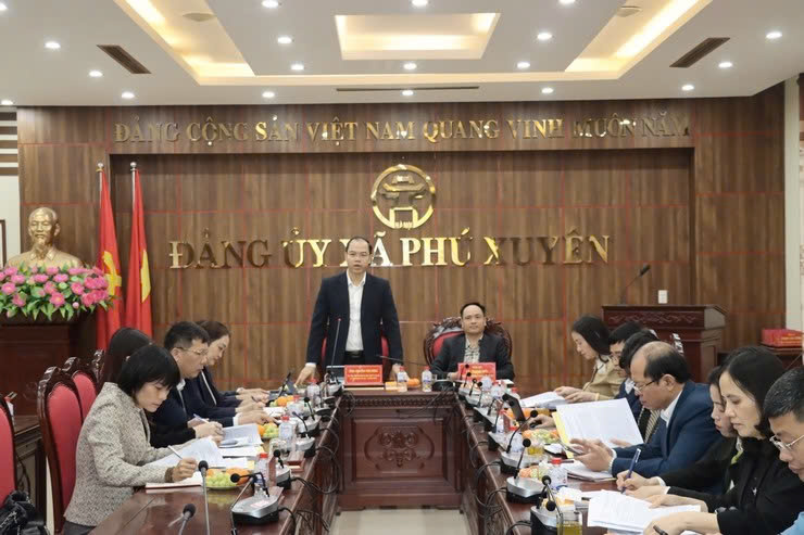 Đoàn giám sát của Ủy ban MTTQ Việt Nam thành phố Hà Nội kiểm tra công tác chuẩn bị bầu cử tại xã Phú Xuyên