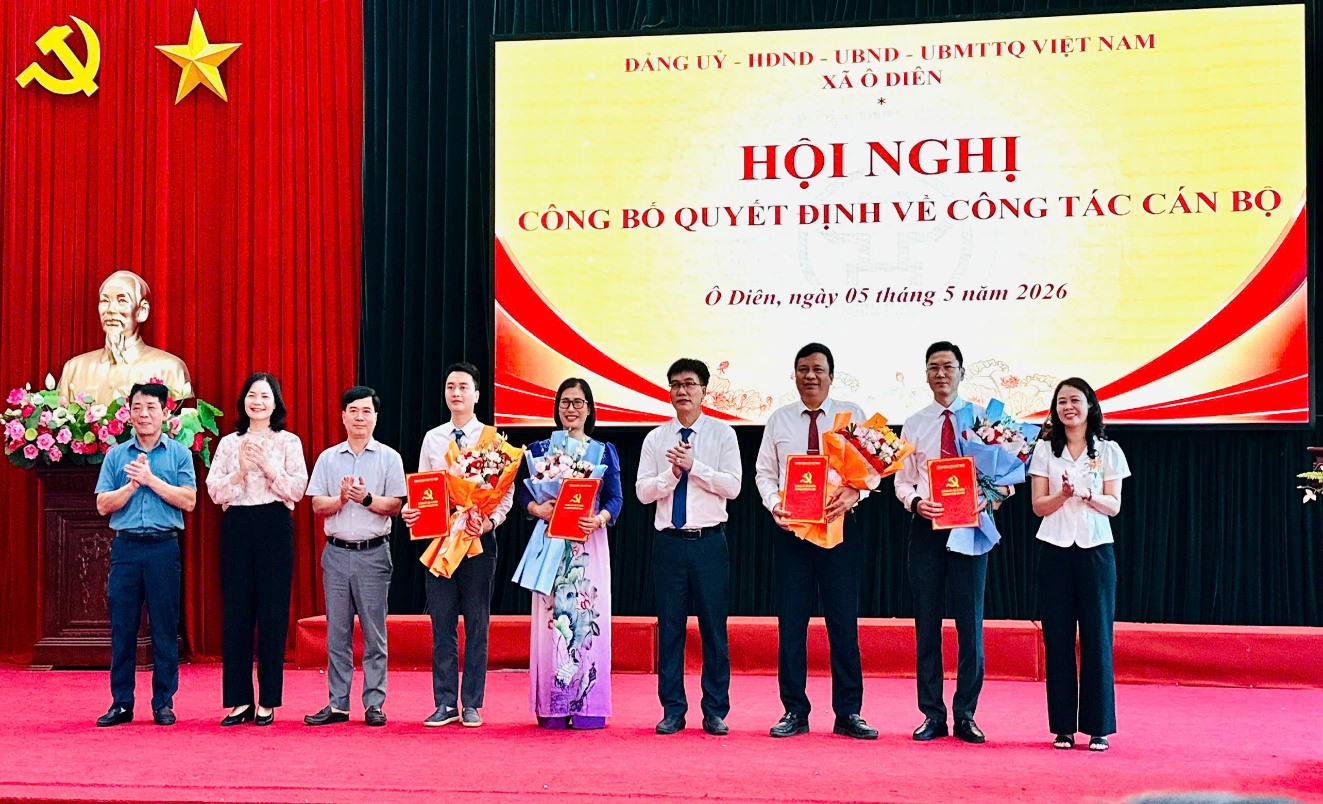 Xã Ô Diên kiện toàn Ban Chấp hành Đảng bộ, bổ nhiệm lãnh đạo Ban Quản lý dự án - Đầu tư hạ tầng