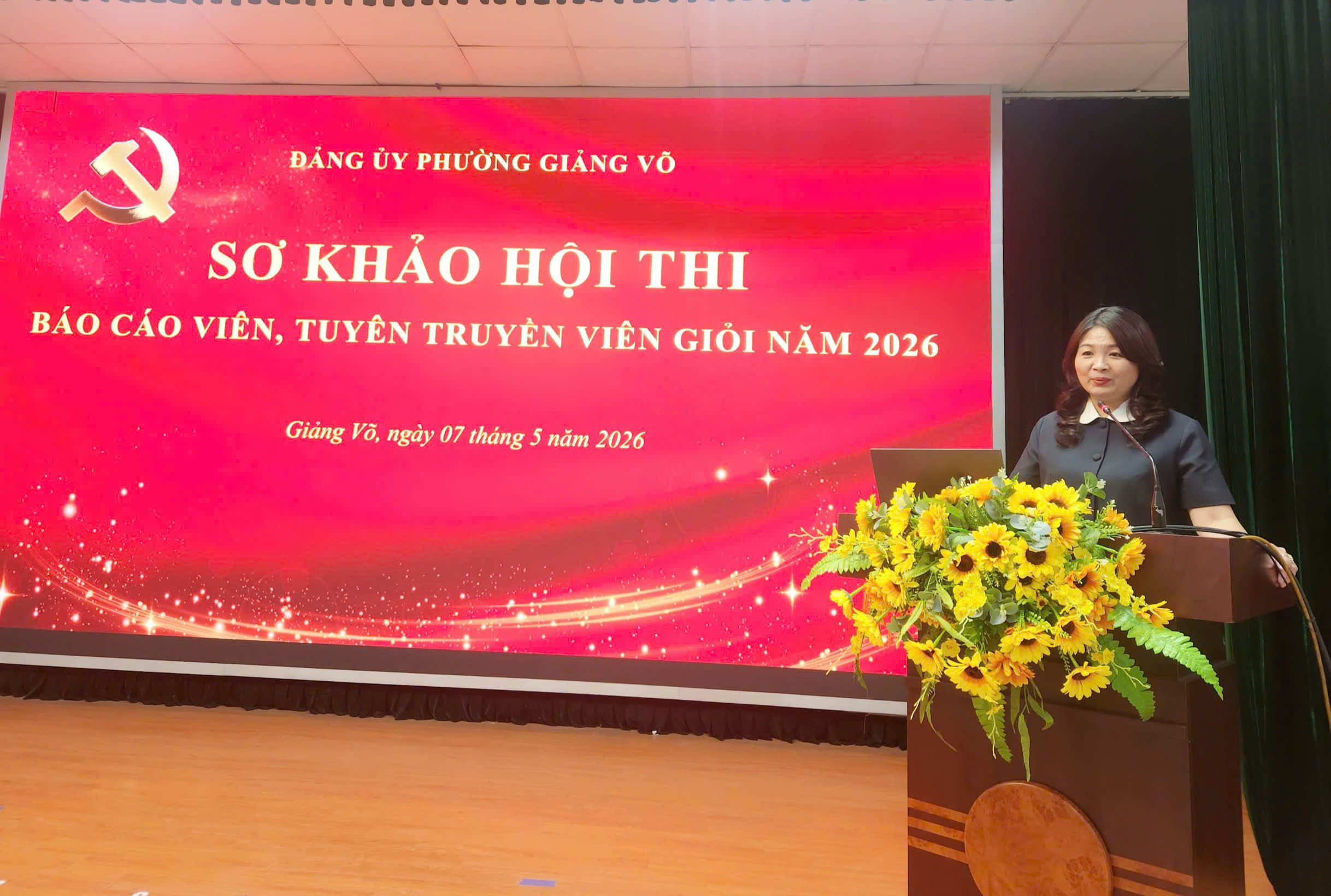 Phường Giảng Võ lựa chọn 7 gương mặt xuất sắc vào chung khảo Hội thi Báo cáo viên, tuyên truyền viên giỏi năm 2026