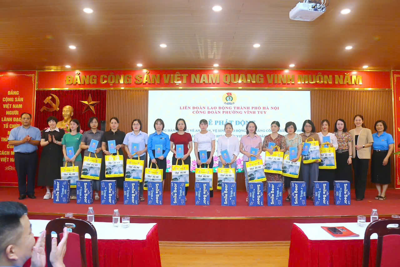 Phường Vĩnh Tuy phát động Tháng Công nhân và Tháng hành động về an toàn, vệ sinh lao động năm 2026