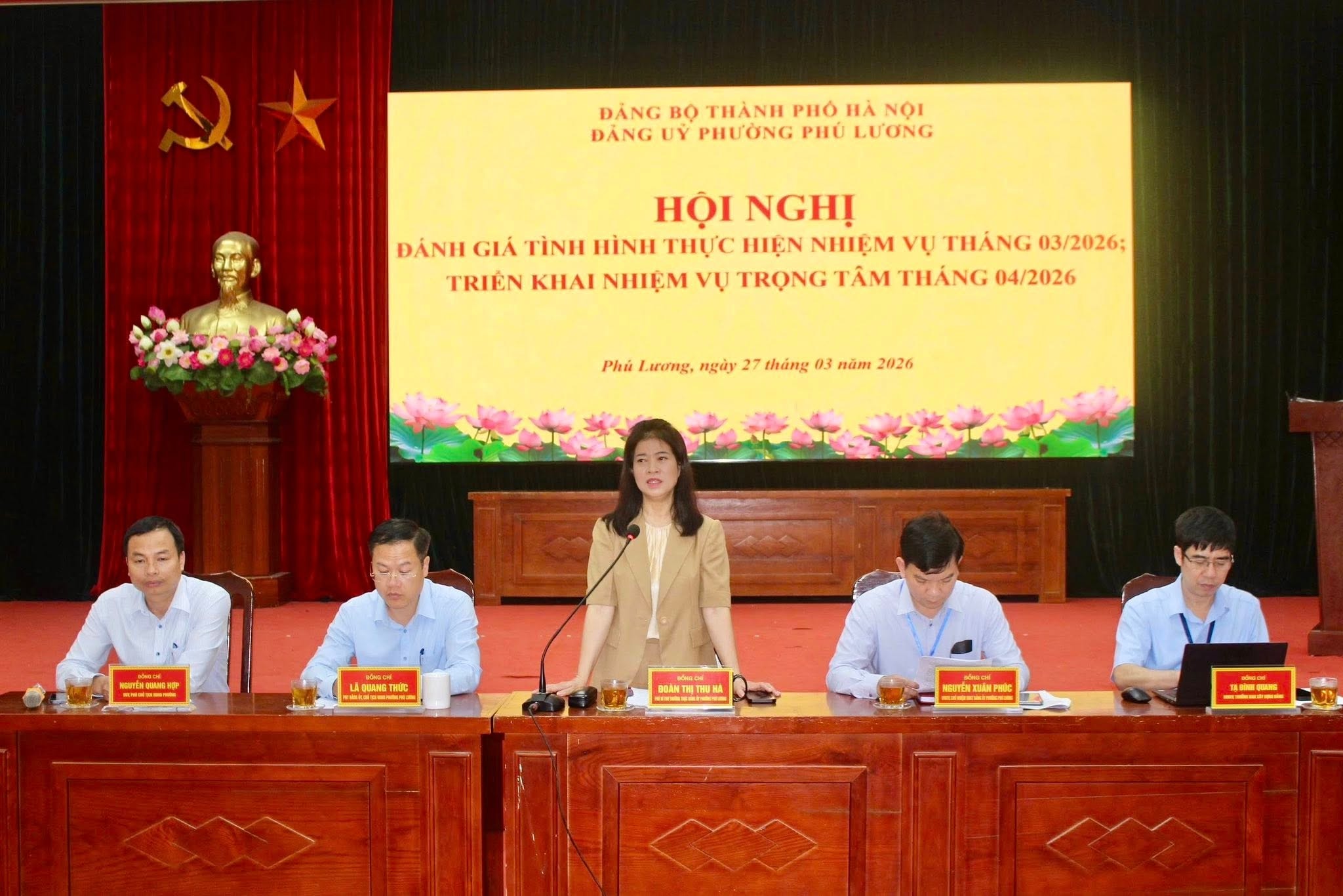 Phường Phú Lương tập trung tháo gỡ điểm nghẽn, tăng tốc thực hiện các nhiệm vụ trọng tâm tháng 4-2026