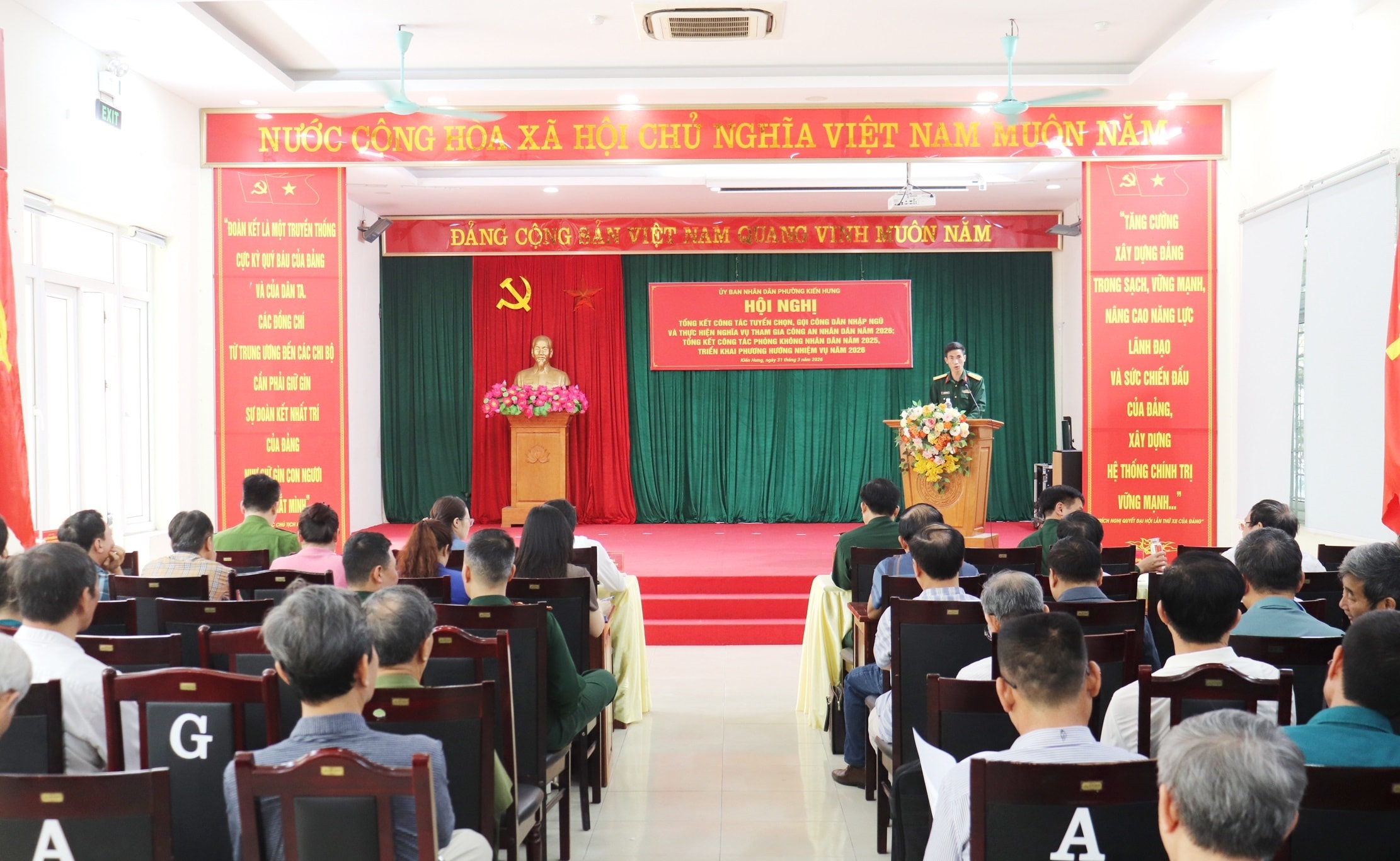Phường Kiến Hưng hoàn thành 100% chỉ tiêu tuyển quân năm 2026, nâng cao chất lượng tân binh
